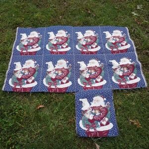 Vintage Santa Claus Christmas Tapestry Fabric‎ Panel Holiday Craft Supply